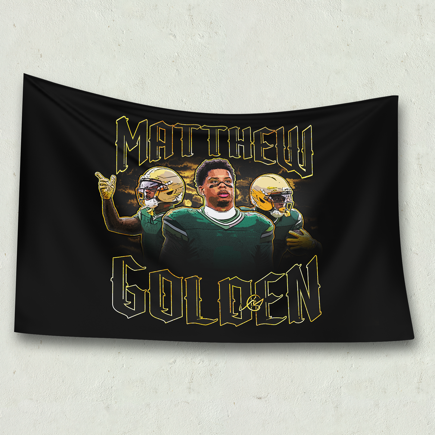 Matthew Golden Vintage Wall Flag