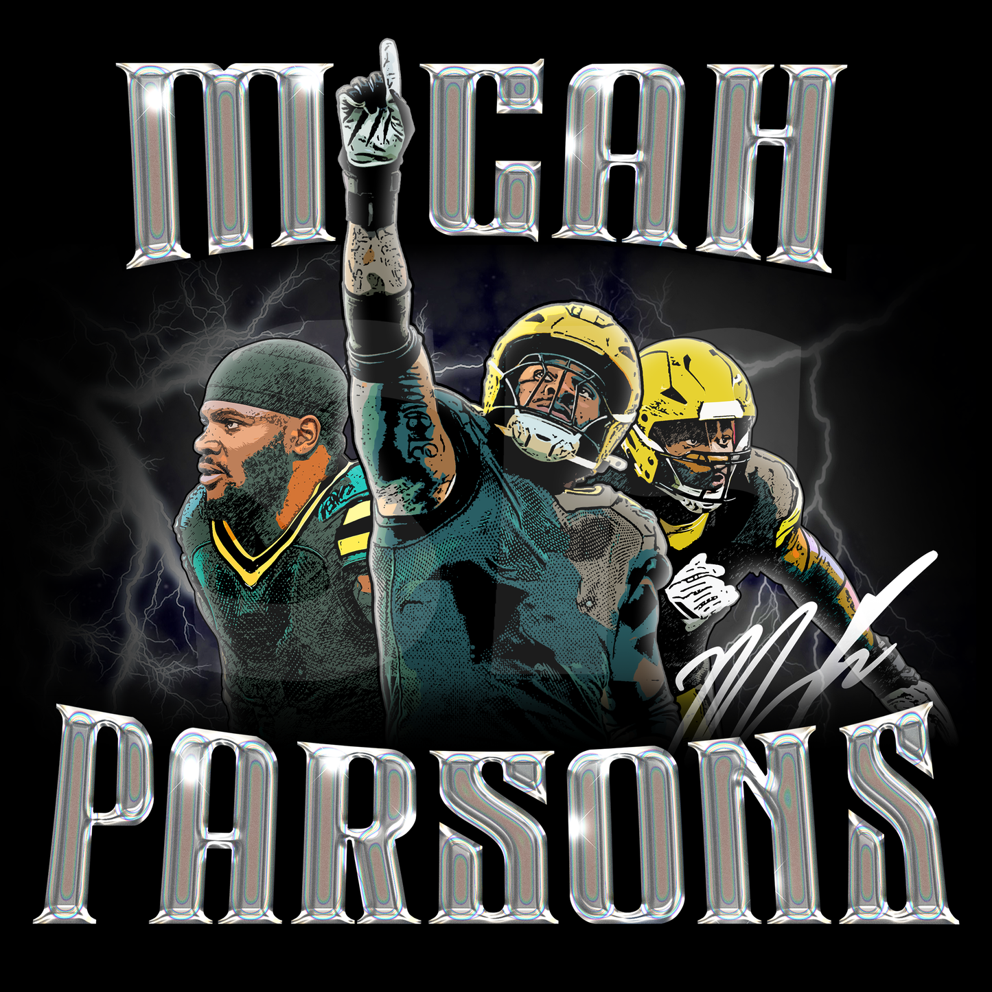 Micah Parsons Vintage Style Wall Flag