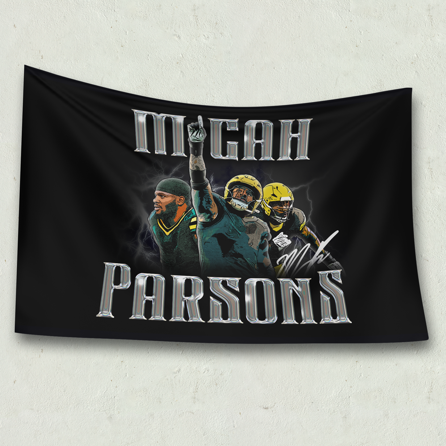 Micah Parsons Vintage Style Wall Flag