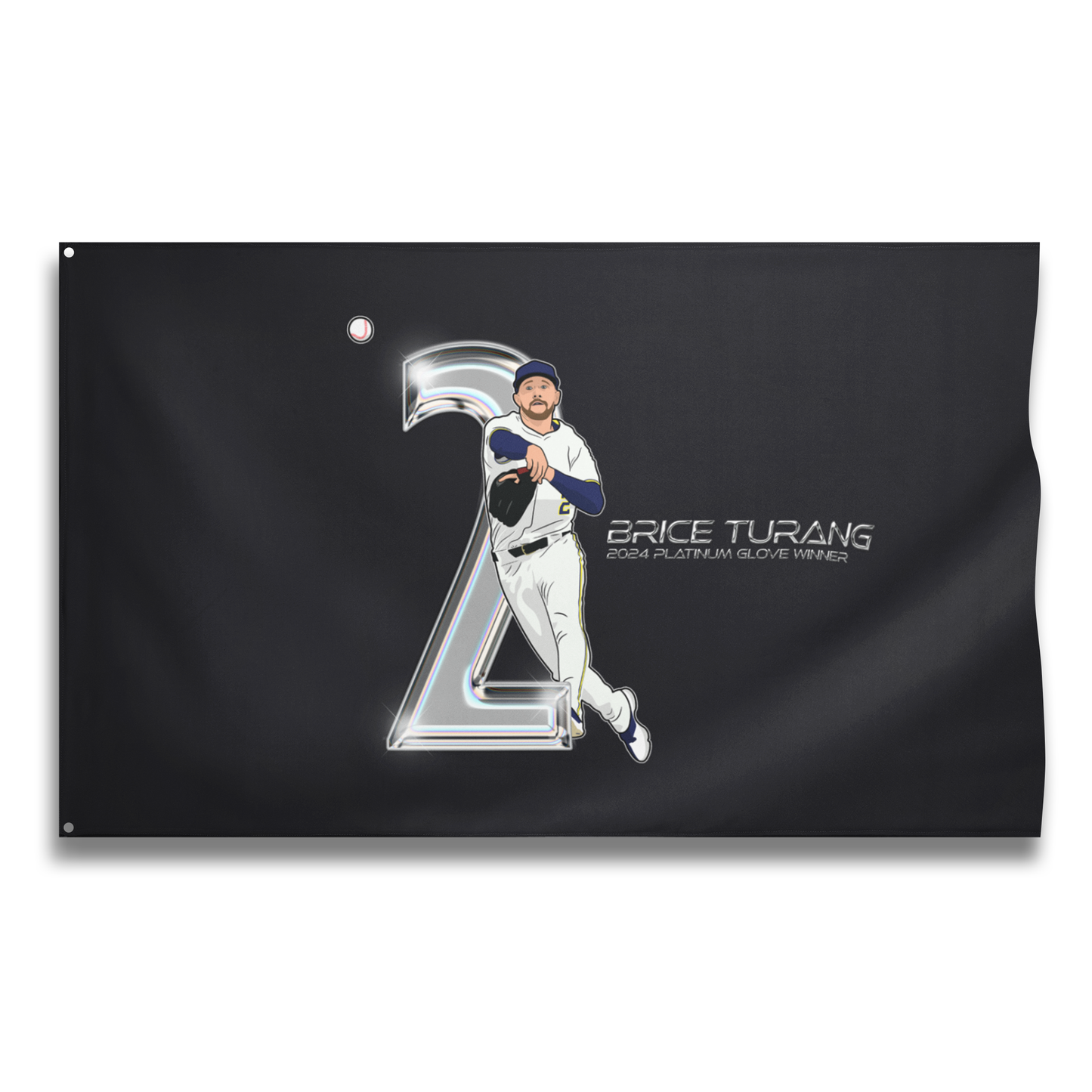 Brice Turang Platinum Glove Wall Flag