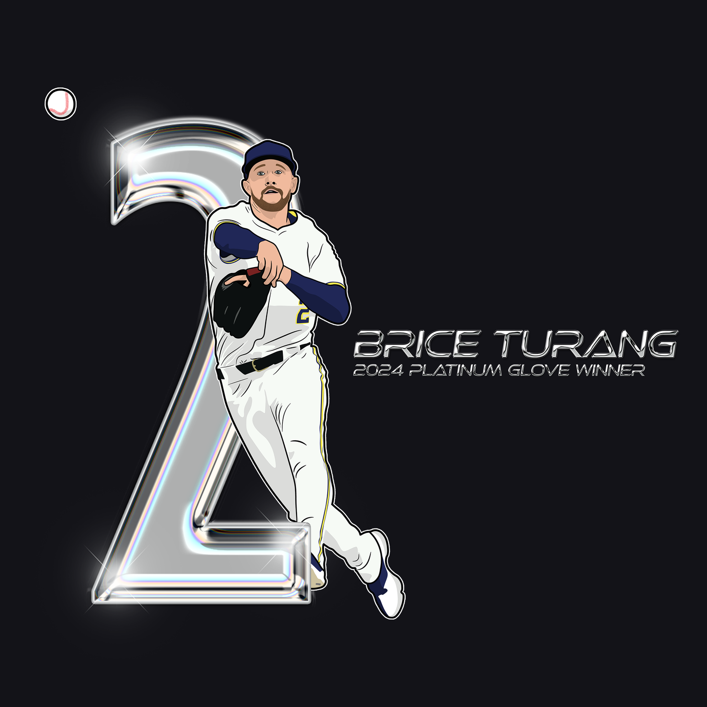 Brice Turang Platinum Glove Wall Flag