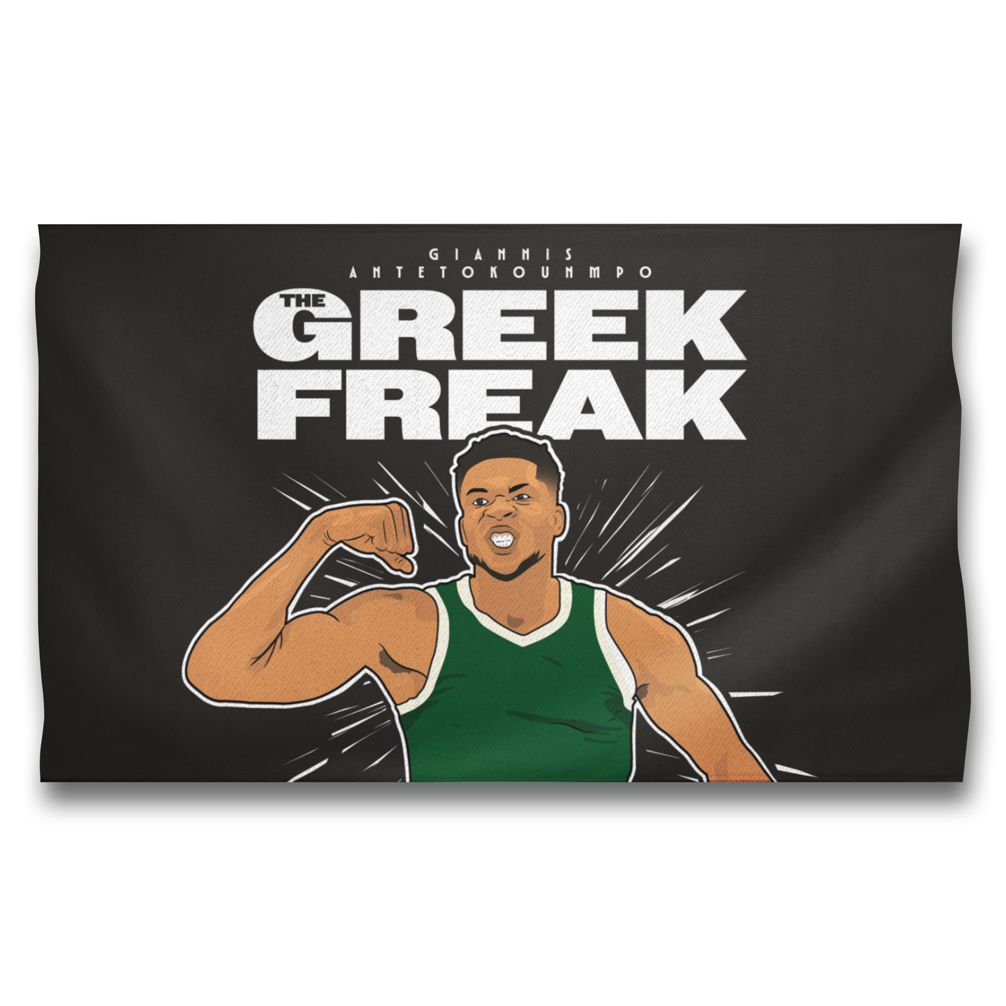 Giannis Antetokounmpo "Greek Freak" Comic Wall Flag