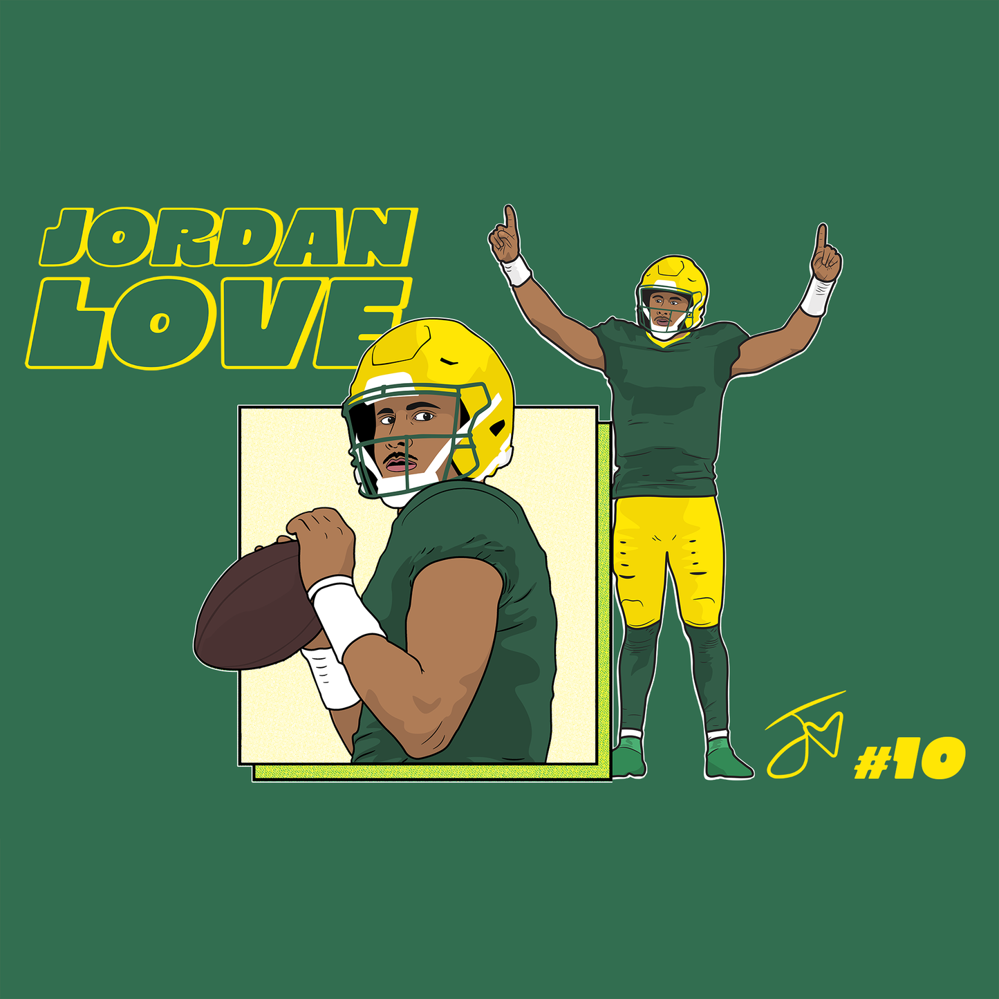 Jordan Love Wall Flag